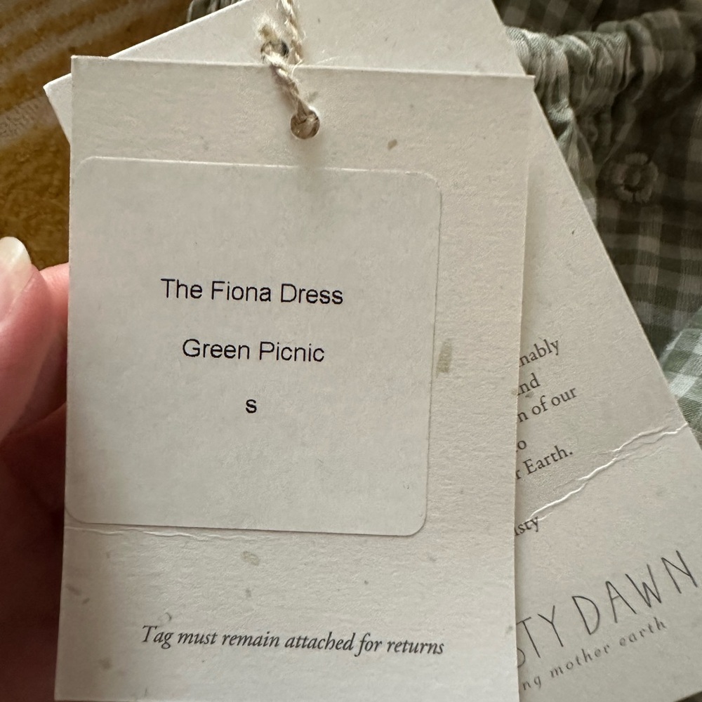Christy Dawn Fiona Sage Gingham Backless Dress - Picture 6 of 10